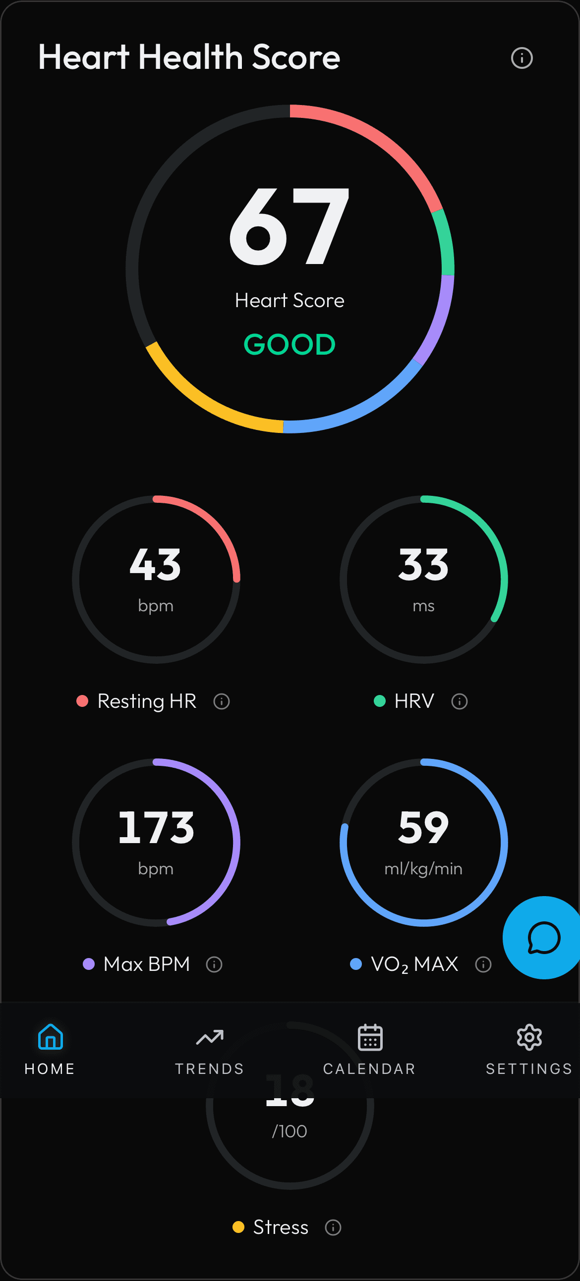 Heart Rate Sparkline screenshot