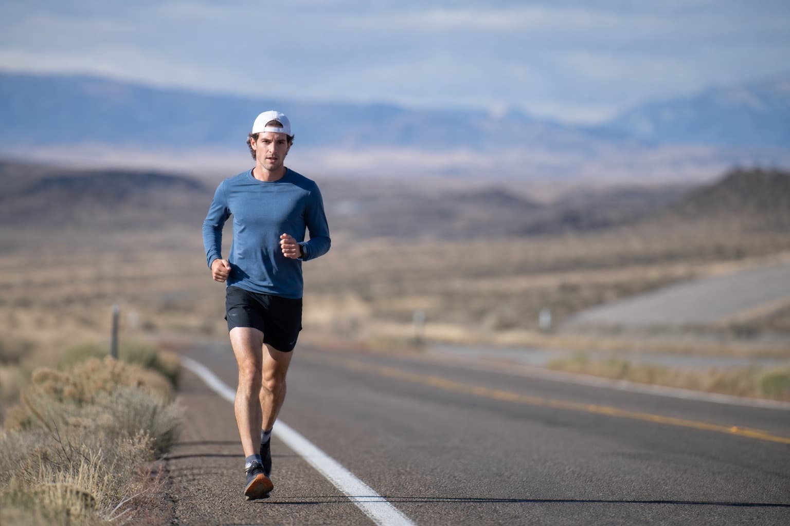 Runner covering many steady miles on a long endurance training run.